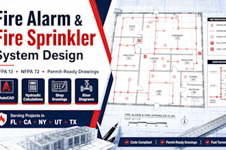 fl, ca, ny, ut, tx, design fire alarm, sprinkler systems with nfpa 13 nfpa 72