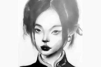 affordable potraits freehand 67
