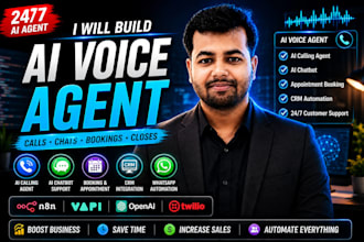 create an ai voice agent, ai chatbot, and call answering system