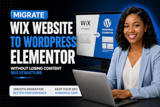 migrate wix website to wordpress elementor without losing content seo structure
