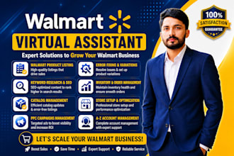 create walmart listing, wfs setup, ads management and fix walmart error