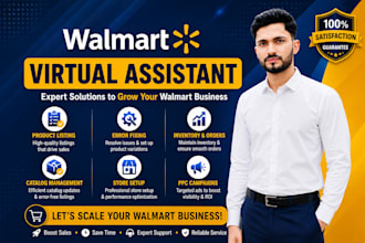 create walmart listing, wfs setup, ads management and fix walmart error