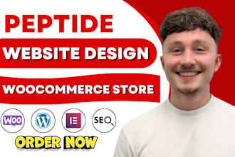 design a peptide website, nutraceutical store, supplement and biotech website