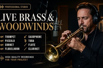 record live piccolo, tuba, euphonium, cornet, oboe english horn for your project
