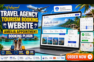 build travel agency tourism booking website amelia  appointment booking plugin