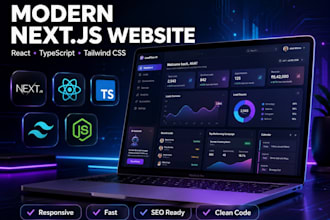build a modern next js website with react and tailwind CSS