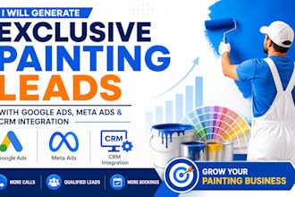 generate exclusive painting leads with google ads, meta ads and CRM integration