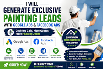 generate exclusive painting leads with google ads and facebook ads