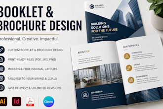 design a professional booklet, brochure, or catalog for your business