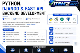 build python django and fast API rest API backend