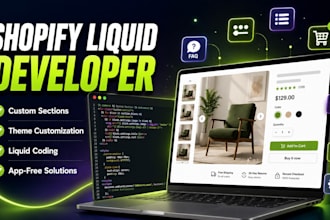 custom shopify liquid coding, sections and store development