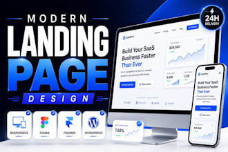 design a professional landing page UI UX