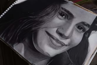 draw a realistic pencil sketch potrait from your photo