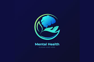do brain logo for coaching service, research lab technology