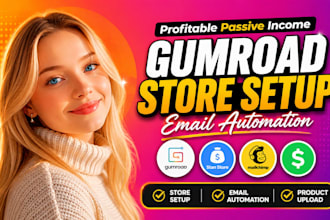 setup gumroad digital product store, stan store email marketing automation