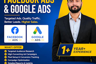 setup high converting facebook ads and google ads