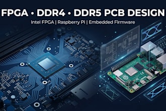 design fpga ddr4 ddr5 pcb design, intel fpga , raspberry pi board and firmware