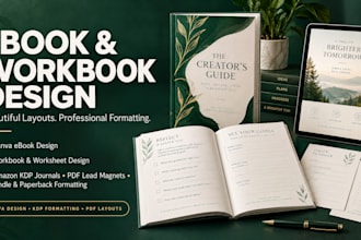 create canva ebook layout design paperback formatting kdp workbook pdf design