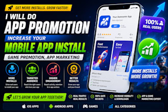 do app promotion increase your mobile app install game promotion, app marketing