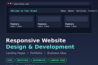 design and build a responsive single page website