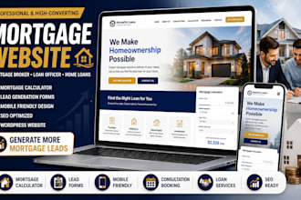 design mortgage website mortgage broker lender loan website finance website