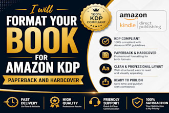 book formatting for amazon kdp paperback, hardcover and amazon kdp