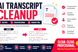 edit and proofread your ai generated transcript