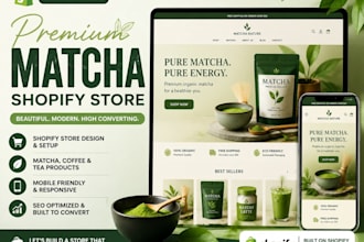 design matcha shopify store coffee green tea ecommerce website