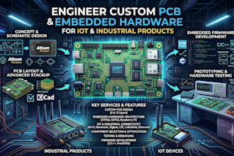 engineer custom pcb and embedded hardware for iot and industrial products