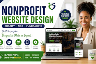 design nonprofit website charity website donation ngo fundraising website