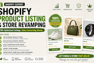 be your shopify product listing expert, upload and import cro optimized products