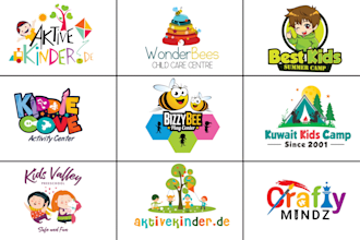 design childcare, education kids, children logo  for your