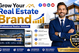 design a modern realtor or broker website with elementor