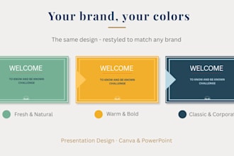 design a branded canva or powerpoint presentation