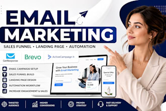 build getresponse email marketing sales funnel landing page brevo activecampaign