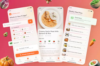 design a modern UI UX mobile app screens in figma