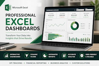 create professional excel dashboards and KPI trackers