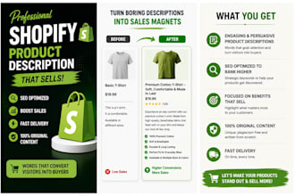 write a professional shopify product description that sells
