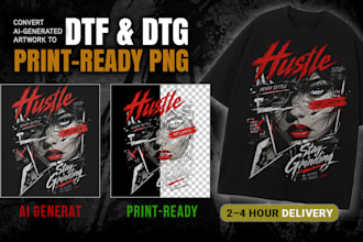 create dtf dtg halftone print ready artwork and convert ai designs for printing