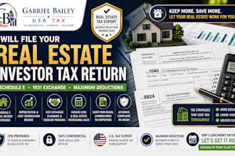 file your real estate investor tax return, rental income schedule e, 1031 filing