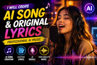 create a custom ai song with original lyrics and vocals