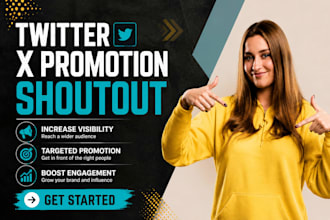 do a professional twitter shoutout  and promotion, website promotion