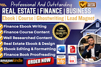 write finance lead magnet, business workbook,PDF guide and pdf buyer guide