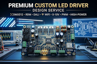 design a complete led driver with dmx rdm dali analog  wifi interface