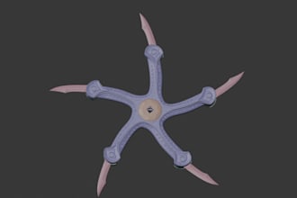 create detailed 3d weapons and props in blender