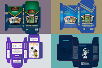 design card game card box packaging layout printable card box mockup tuck box