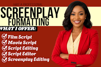 do script editing, screenplay editing, script coverage, tv pilot