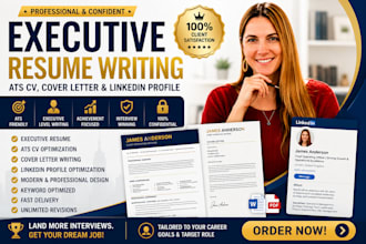 write executive resume ats CV cover letter and linkedin profile CV design resume
