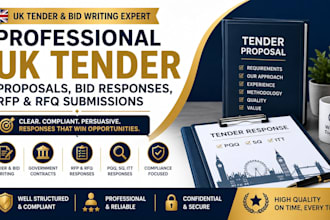 write professional UK tender proposals, bid responses, rfp and rfq submissions
