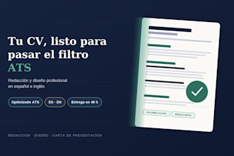 redacción y diseño de CV bilingüe optimizado para ats